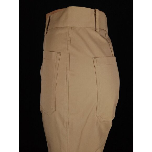 DRAE Cotton Patch Pocket Flared Trousers Size M Womens Beige $325 - Picture 8 of 14